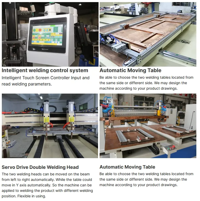 Hwashi Security Stainless Sheet Door Plate Multi-Point Automatic Mobile Type Spot Welding Machine, Sheet Metal Welder 1