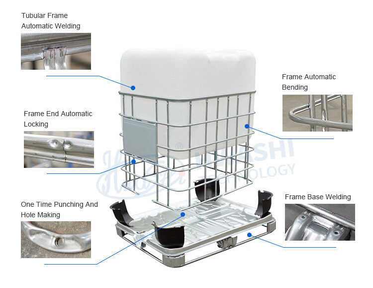 IBC Cage Base Frame Welding Machine For IBC 1000L Water Tank Stainless Steel Cage
