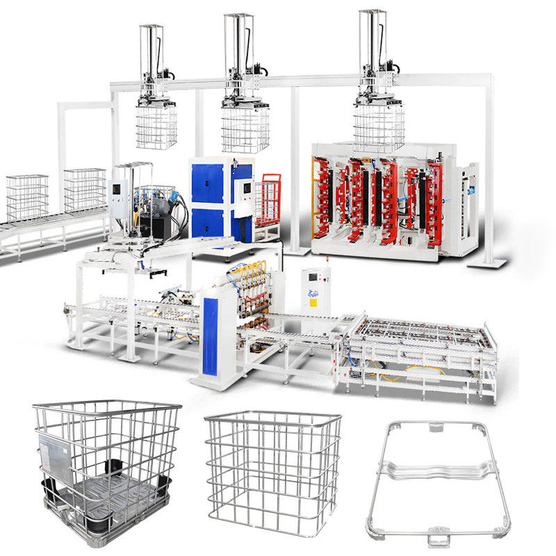 IBC Cage Frame Locking Machine For Locking The Ends Of The Tube Frame