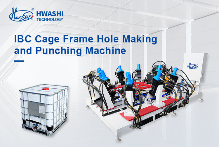 IBC Cage Frame Hole Punching Machine Used To Form The Hole Of Frame