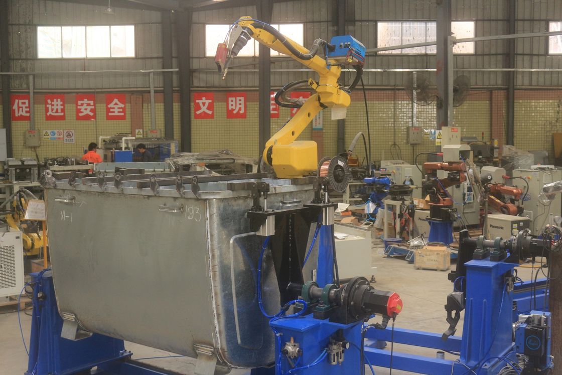 MIG Welding Robot For Rubbish Bin With Laser Seam Tracking Robotic Laser Welding Machine