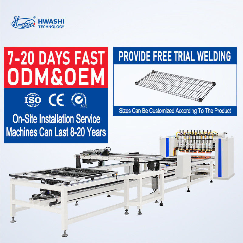 Hwashi mercial-Grade Wire Mesh Spot Welder | 12-Point Welding System for Durable Storage Shelves