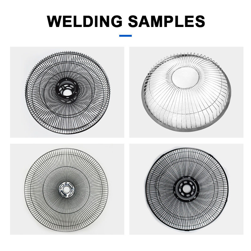 Hwahsi China Automatic Household Electric Fan Guard Spot Welding Machine Filter Mesh Welder.roundness Wire Mesh