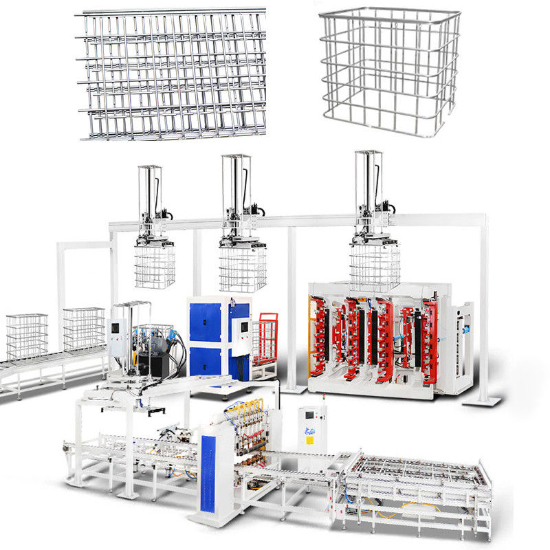 New Full Automatic IBC Cage Making Machine 1oool Capacity Frequency Steel Grating Welding Production Line Reliable Pump Pressure