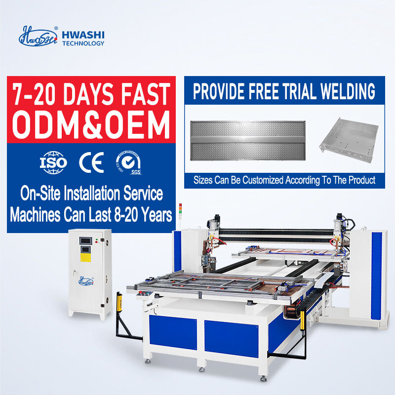 Hwashi Automatic Wire Mesh Spot Welding Machine with 6-16 Independently Controllable Welding Heads, PLC-Based Control System, and IGBT Inverter Power Supply