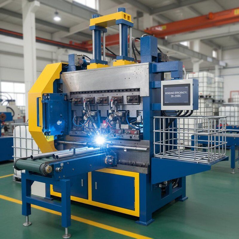 Water Pipe Size G1 1 4 Intermediary Bulk Container Cage Welding Machine Featuring Bending Efficiency 20 25sec for Welding Production